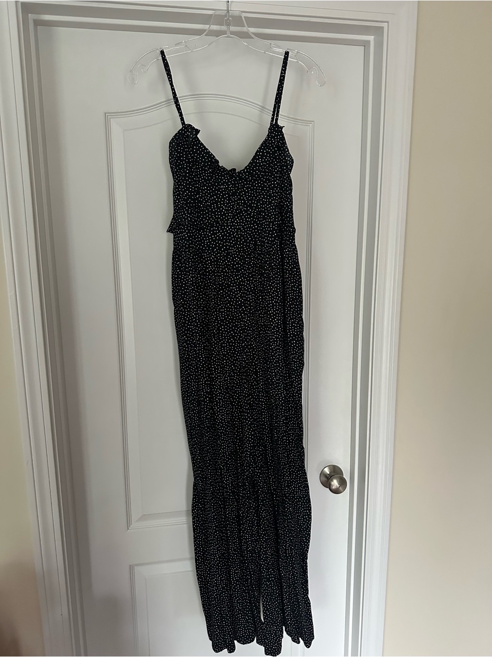American Eagle Outfitters Black Polka Dot Jumpsuit